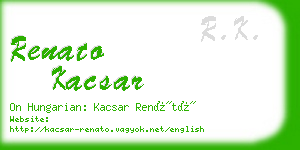 renato kacsar business card